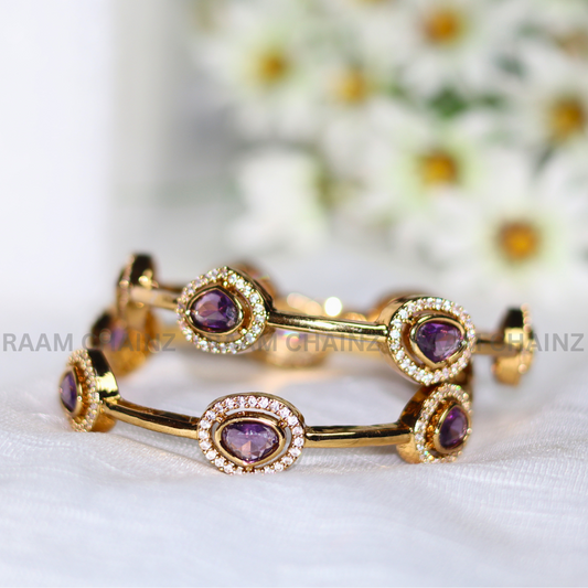 Antique Purple Stone Bangles