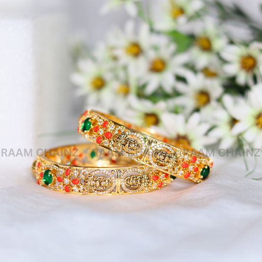 Red Pearl Antique Bangles