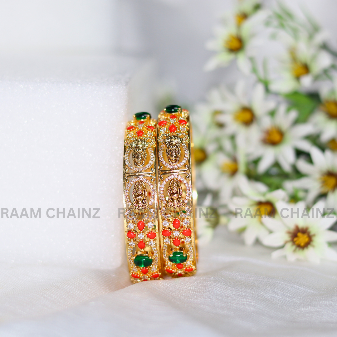 Red Pearl Antique Bangles
