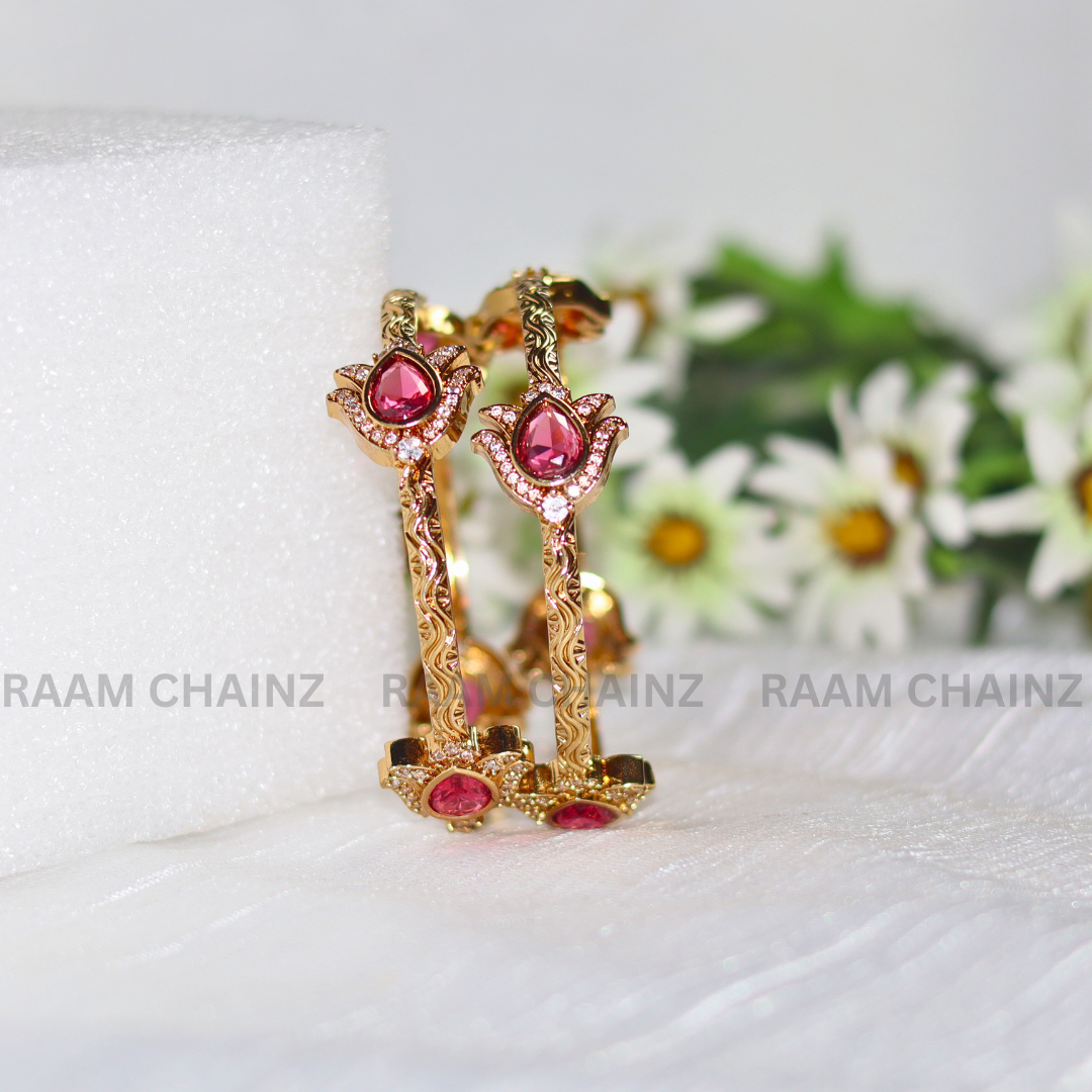 Antique Lotus Pink Bangles