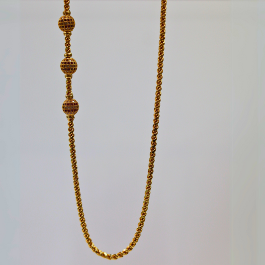 3 AD Balls Mope Chain Ruby White