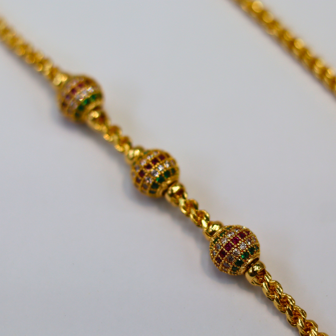 3 AD Balls Mope Multi Color Chain