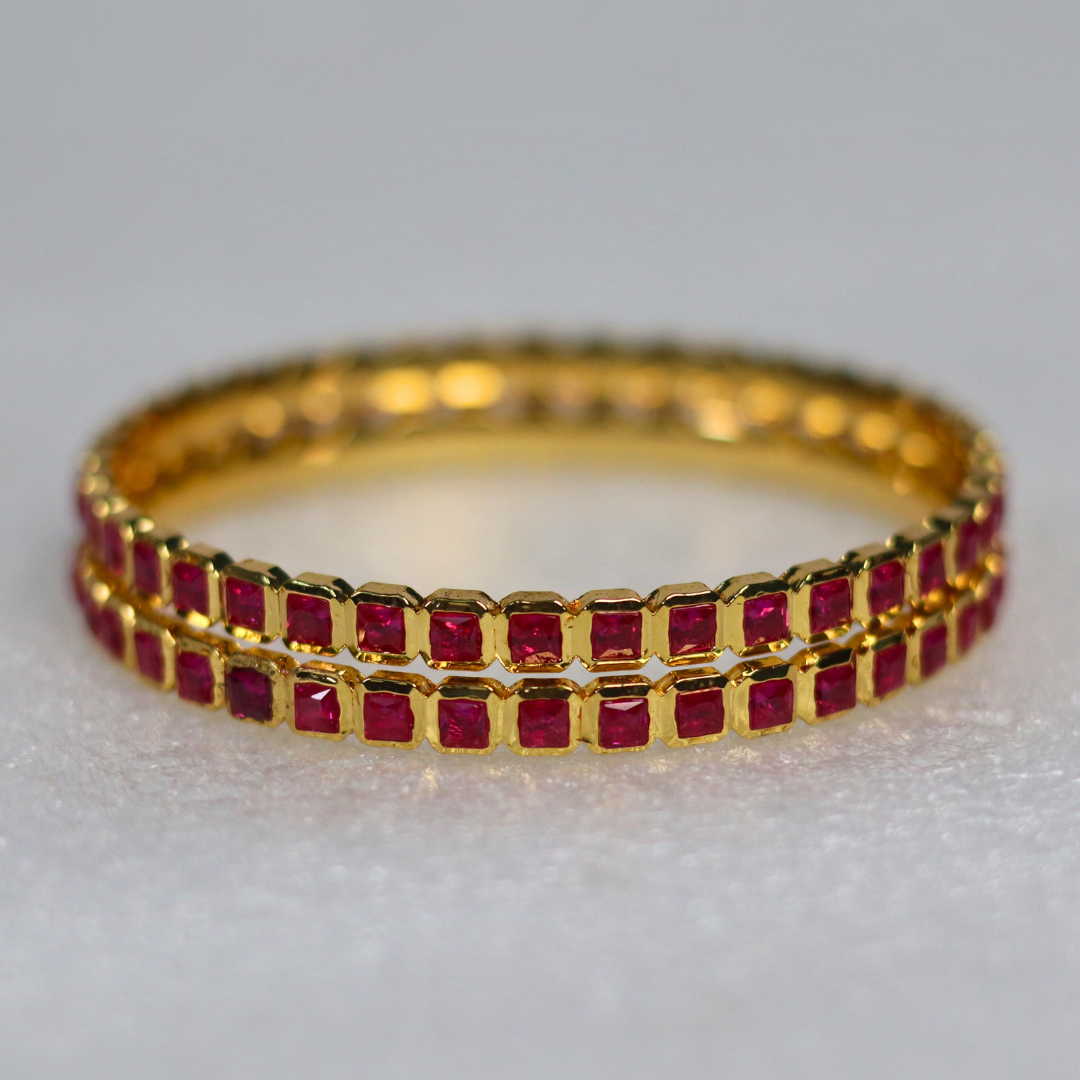 Square Red Bangles