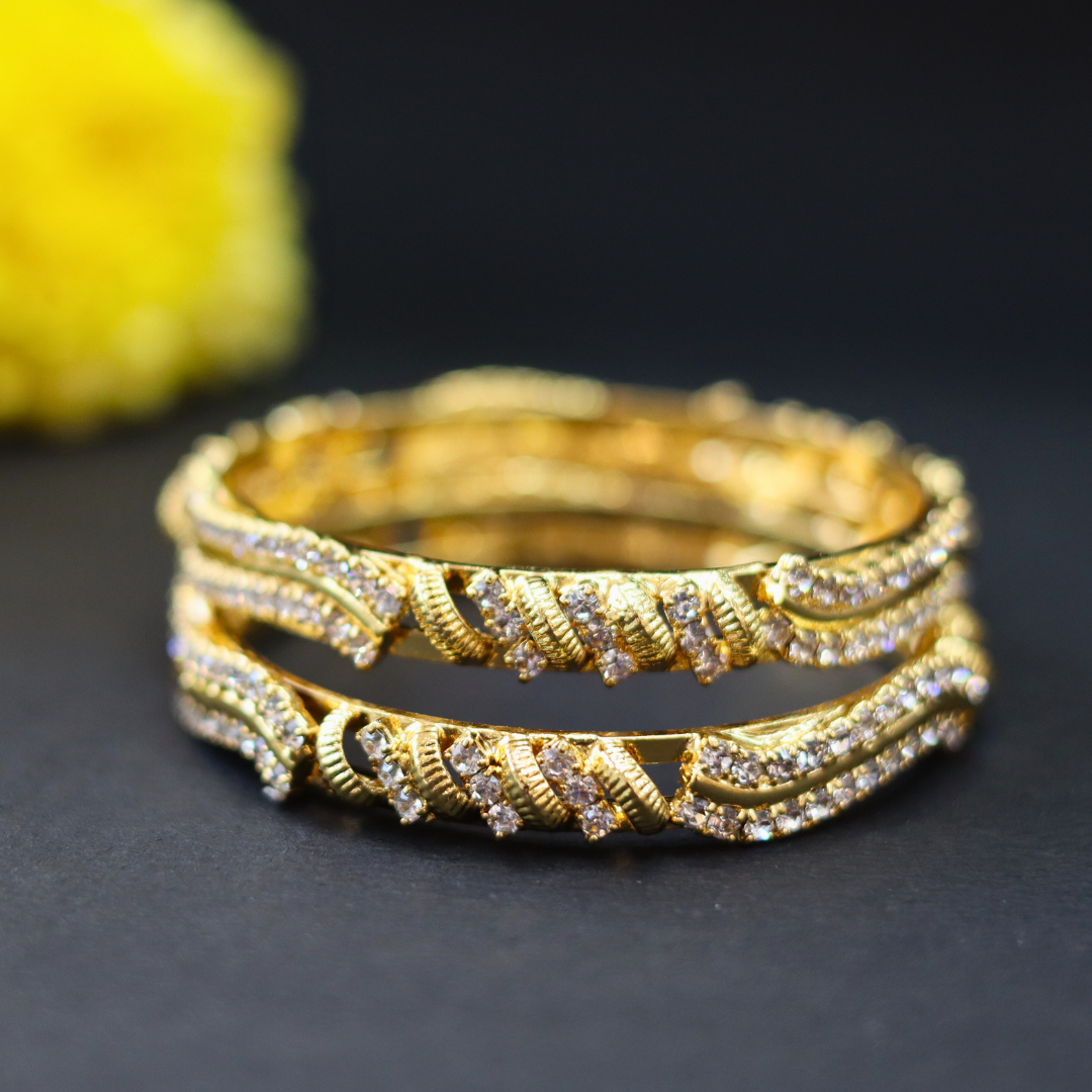 Baby S White Stone Bangles