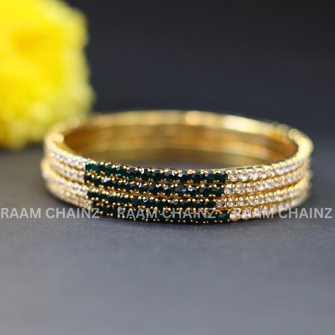 Baby 1 Line Stone Bangles 4 PC