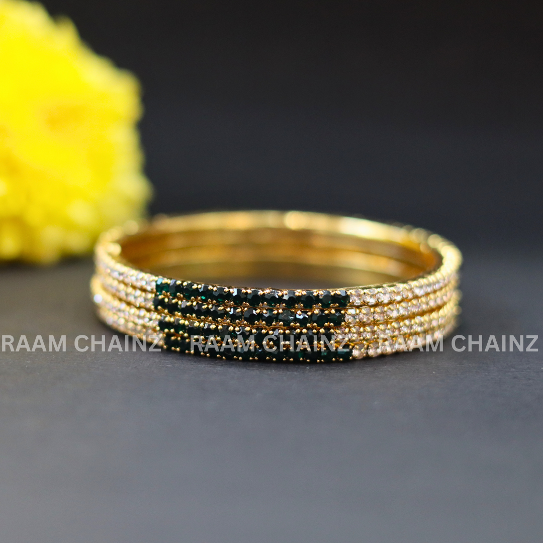 Baby 1 Line Stone Bangles 4 PC