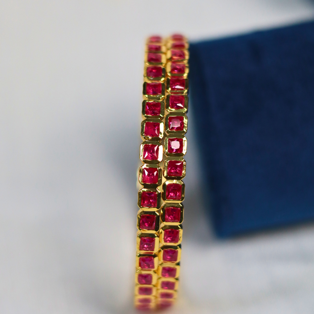 Square Red Bangles