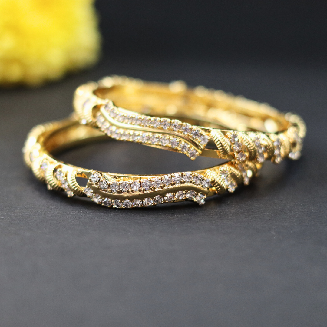 Baby S White Stone Bangles