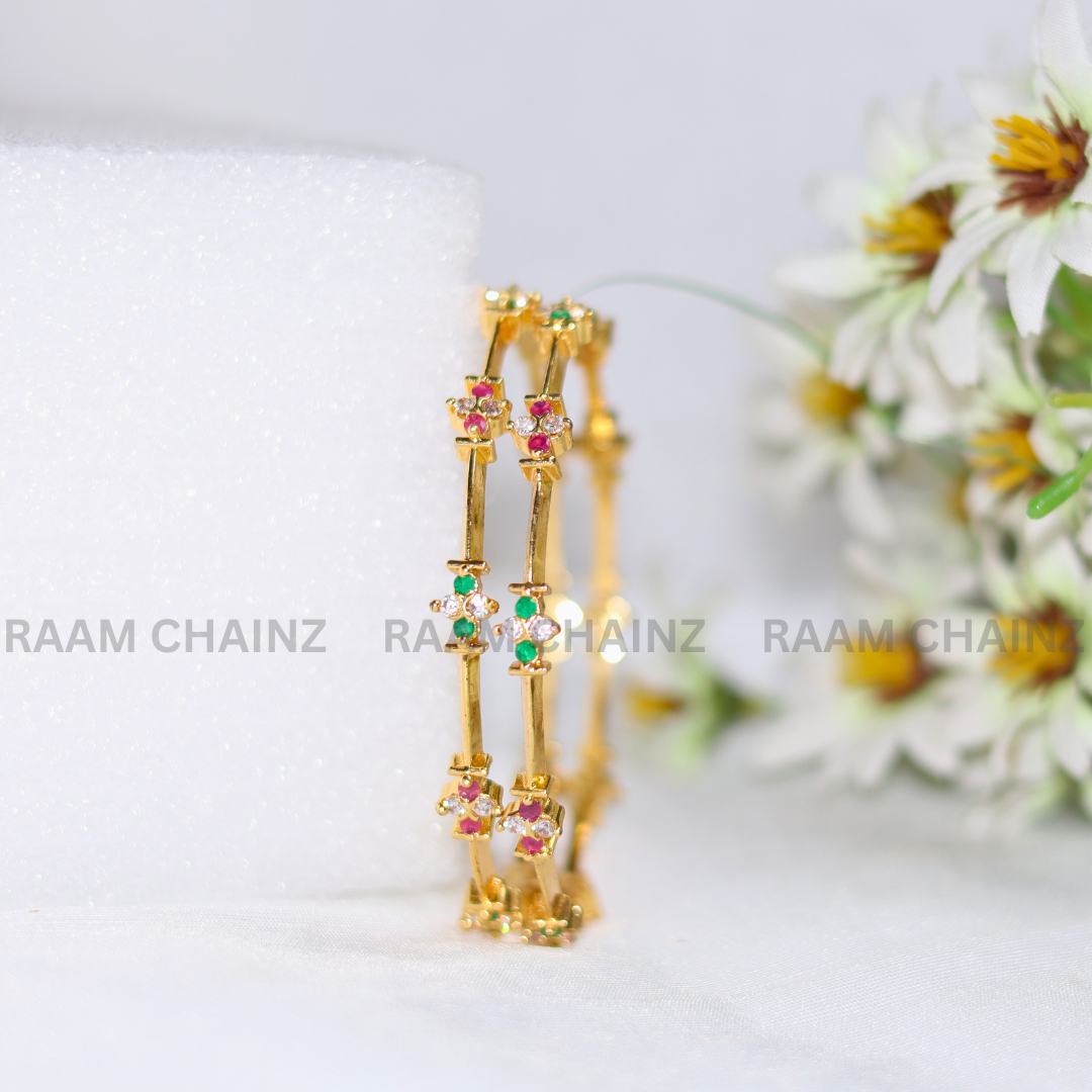 3 mm Stone Antique Bangles
