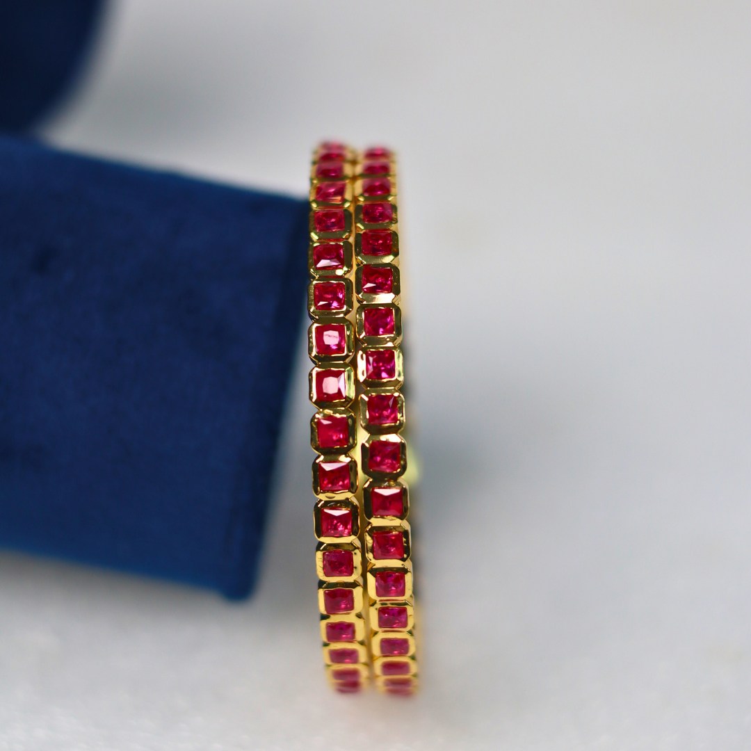 Square Red Bangles