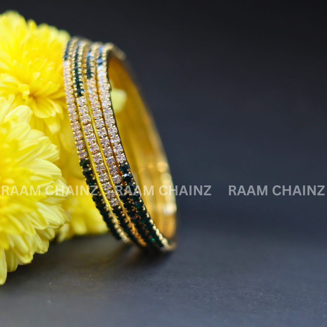 Baby 1 Line Stone Bangles 4 PC